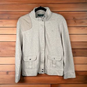 Lauren Ralph Lauren Women’s Medium Snap Zip Outdoor Equestrian Jacket‎ Sz Large